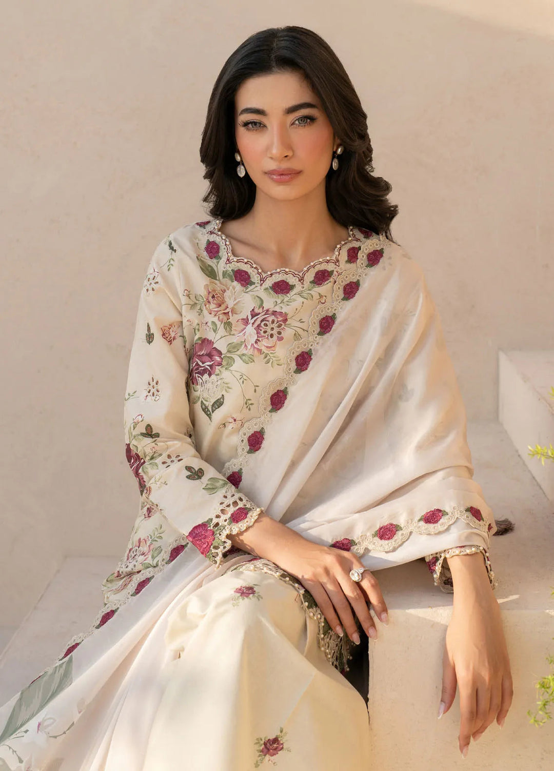 Iznik Embroidered Lawn Suit Unstitched 3 Piece IZ25FE EFL-05 - Summer Collection