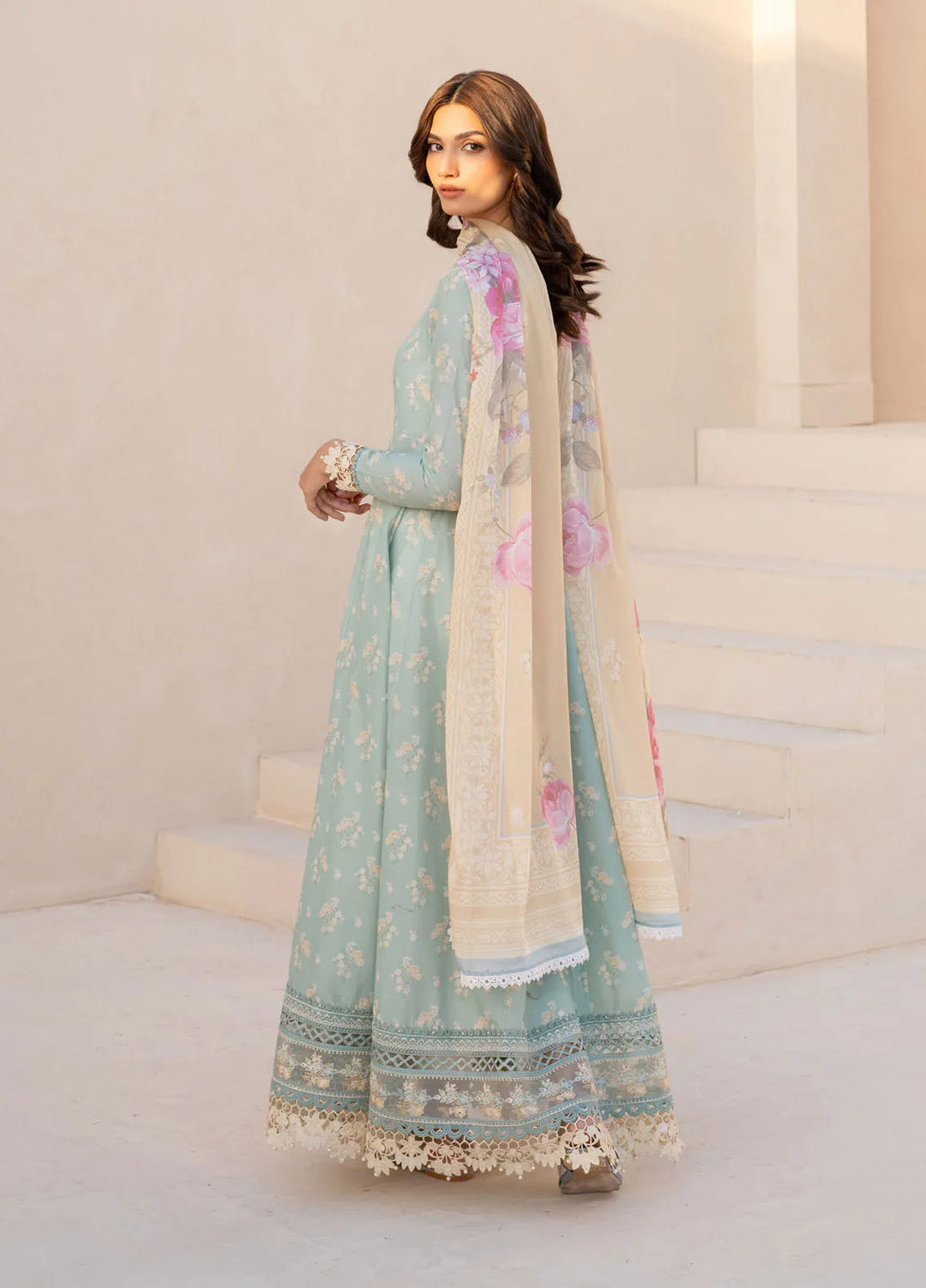 Iznik Embroidered Lawn Suit Unstitched 3 Piece IZ25FE EFL-06 - Summer Collection