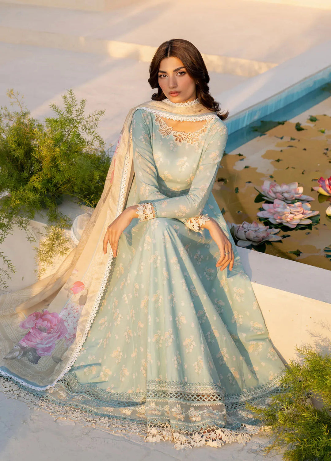 Iznik Embroidered Lawn Suit Unstitched 3 Piece IZ25FE EFL-06 - Summer Collection