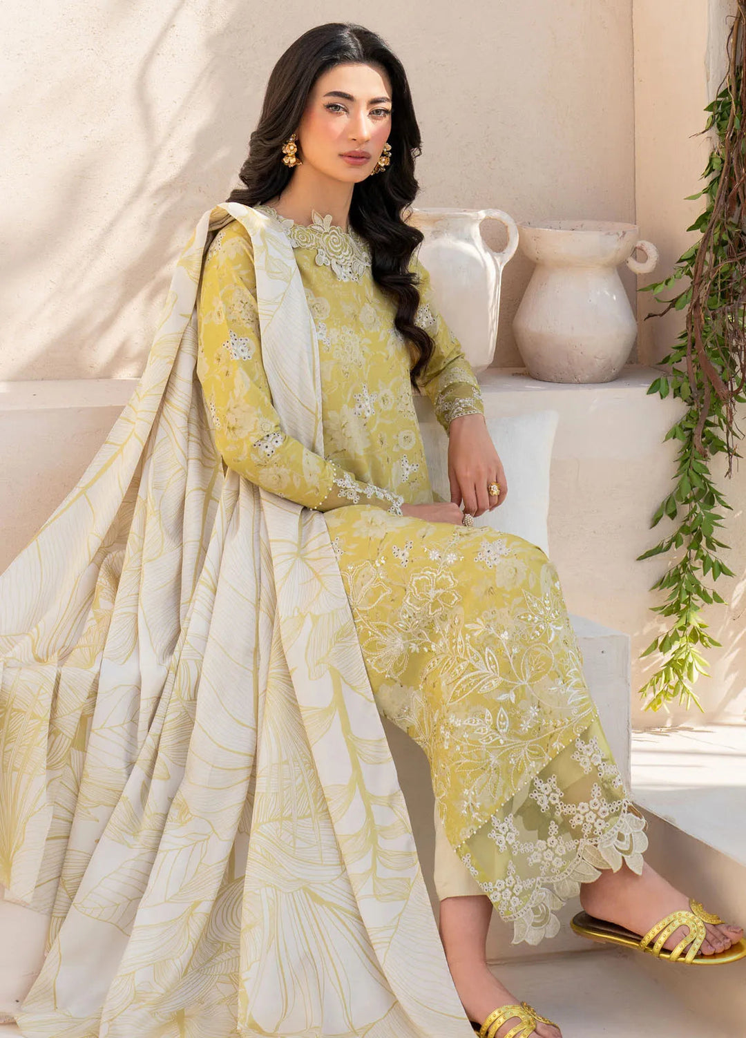 Iznik Embroidered Lawn Suit Unstitched 3 Piece IZ25FE EFL-08 - Summer Collection