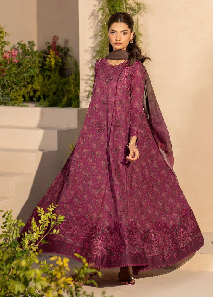 Iznik Embroidered Lawn Suit Unstitched 3 Piece IZ25FE EFL-09 - Summer Collection