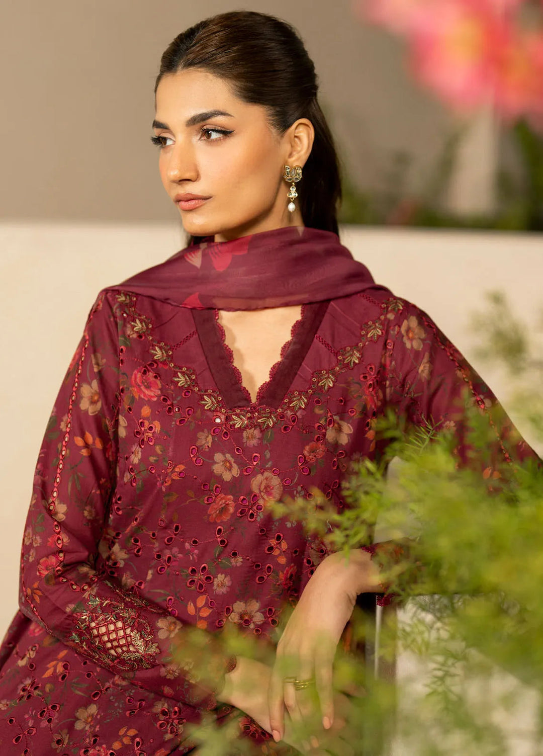 Iznik Embroidered Lawn Suit Unstitched 3 Piece IZ25FE EFL-10 - Summer Collection