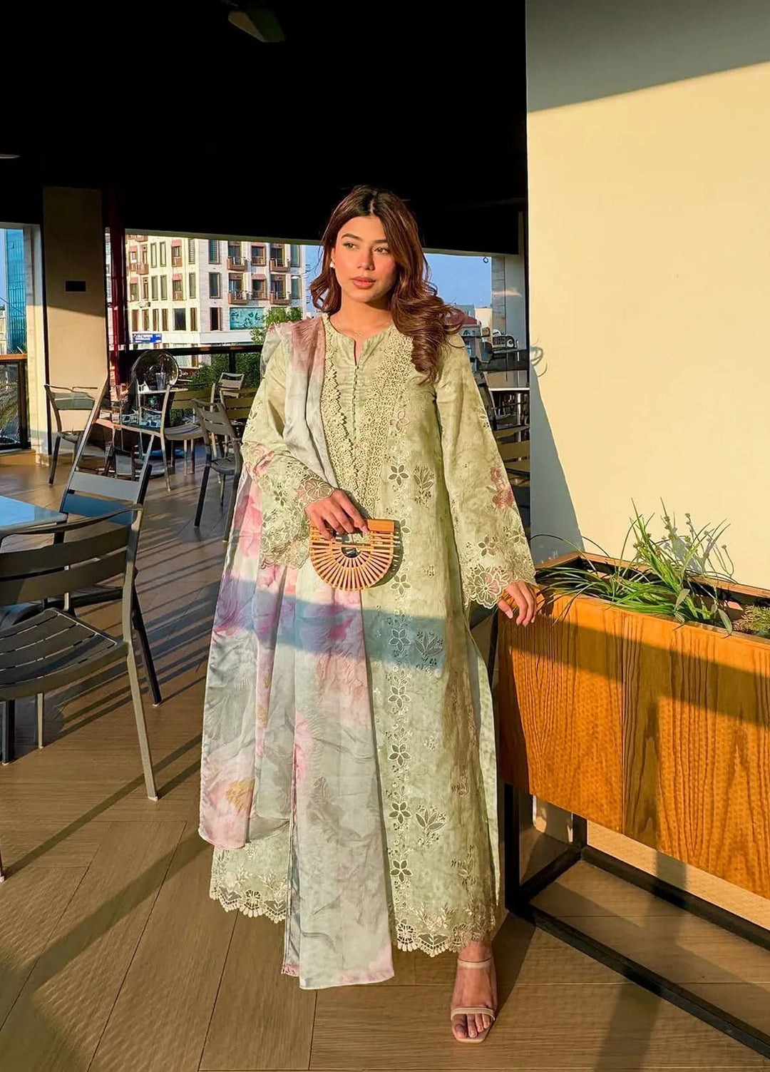 Iznik Embroidered Lawn Suit Unstitched 3 Piece IZ25FE EFL-07 - Summer Collection