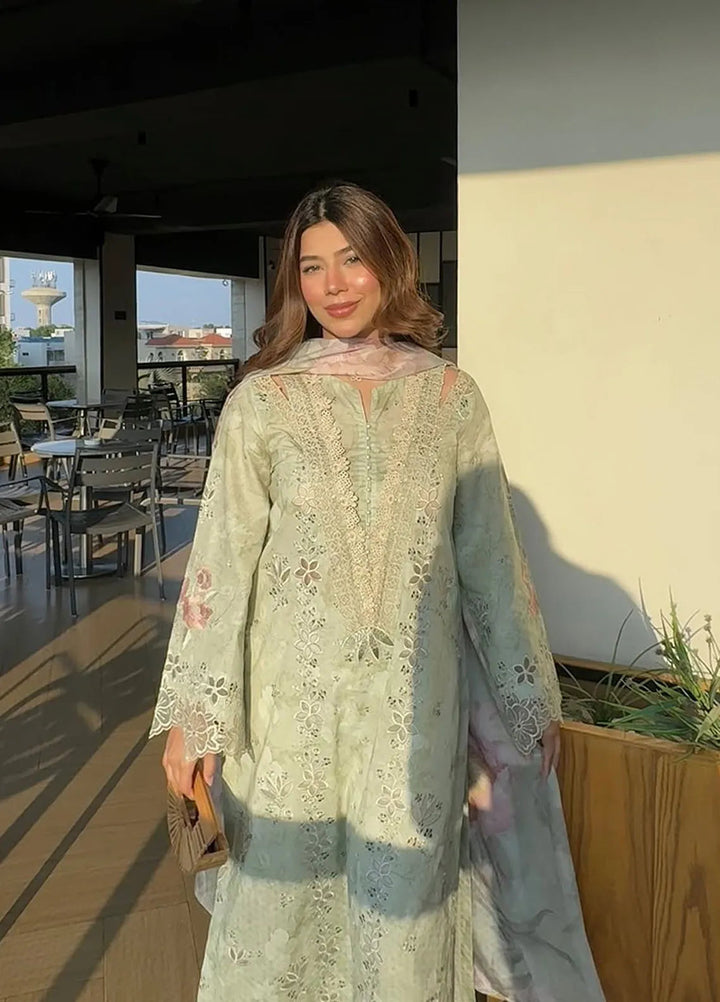 Iznik Embroidered Lawn Suit Unstitched 3 Piece IZ25FE EFL-07 - Summer Collection