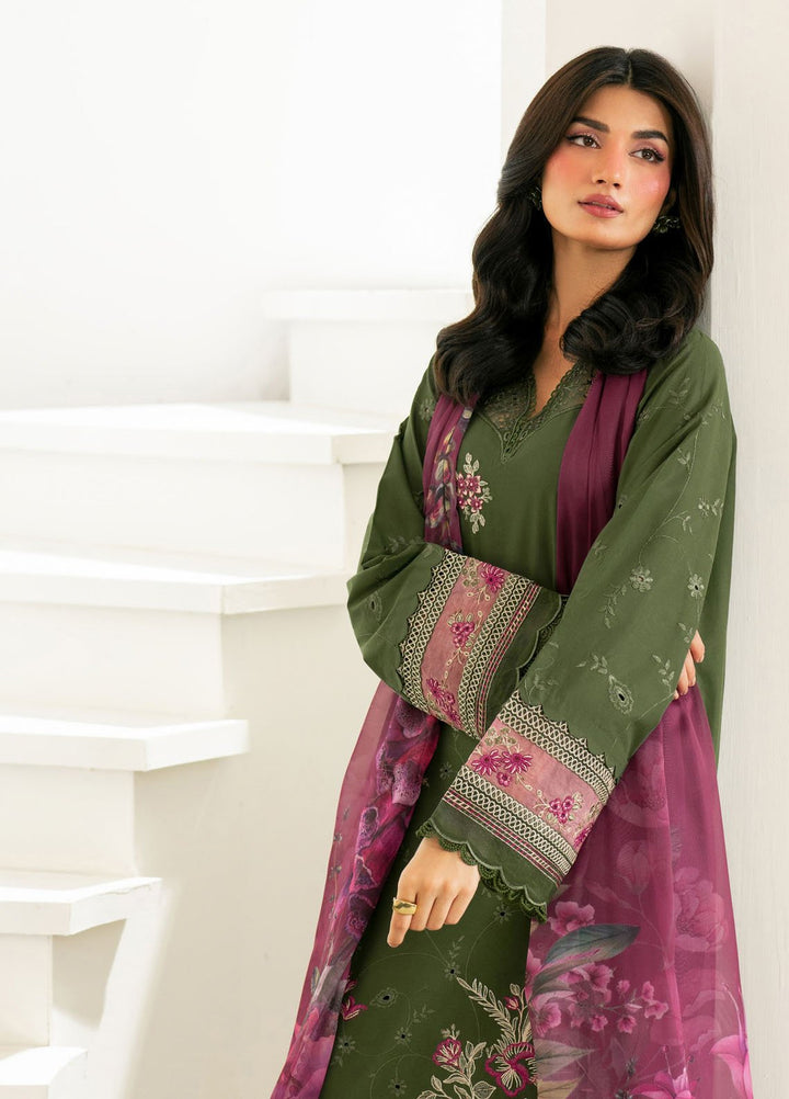 Iznik Embroidered Lawn Suits Unstitched 3 Piece IZ25FE IFE-02 - Summer Collection