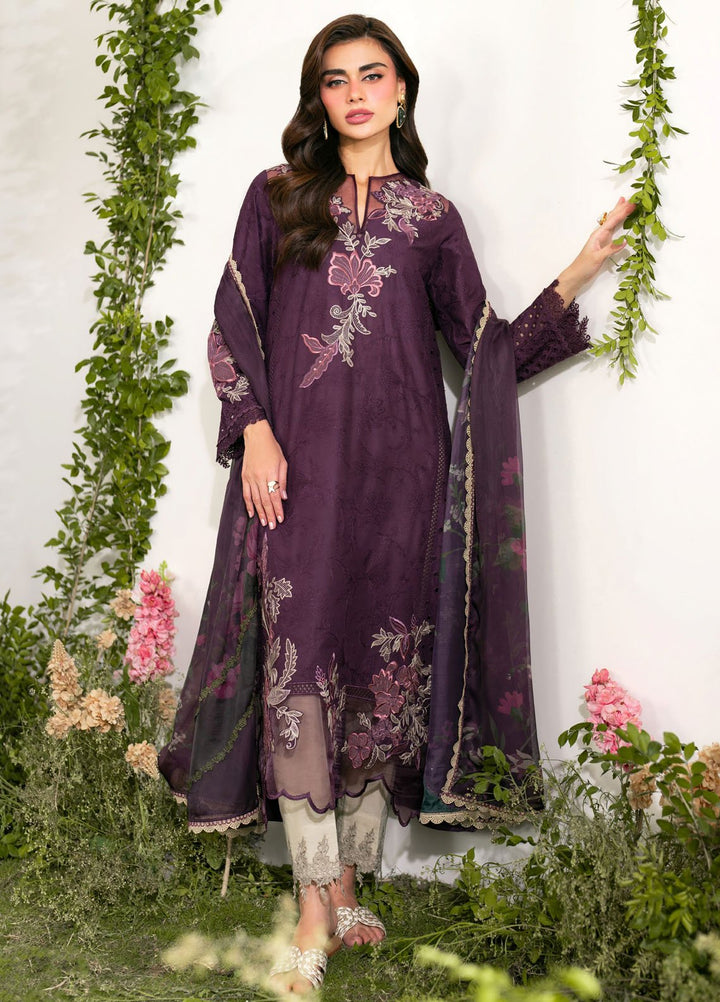 Iznik Embroidered Lawn Suits Unstitched 3 Piece IZ25FE IFE-03 - Summer Collection