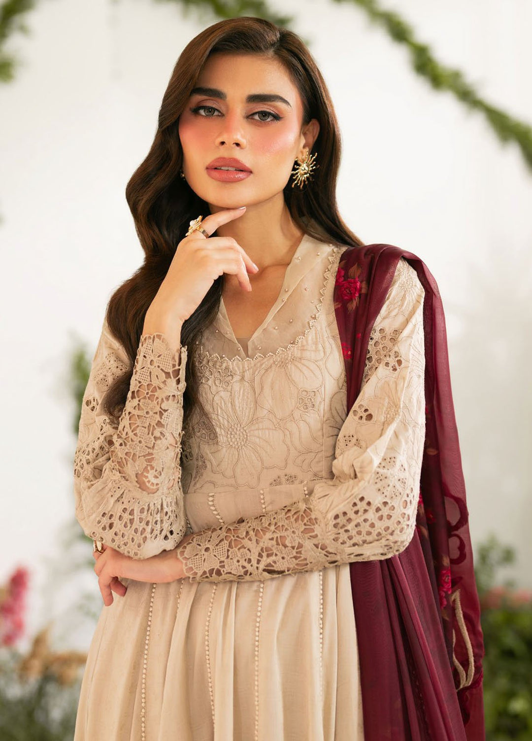 Iznik Embroidered Lawn Suits Unstitched 3 Piece IZ25FE IFE-05 - Summer Collection