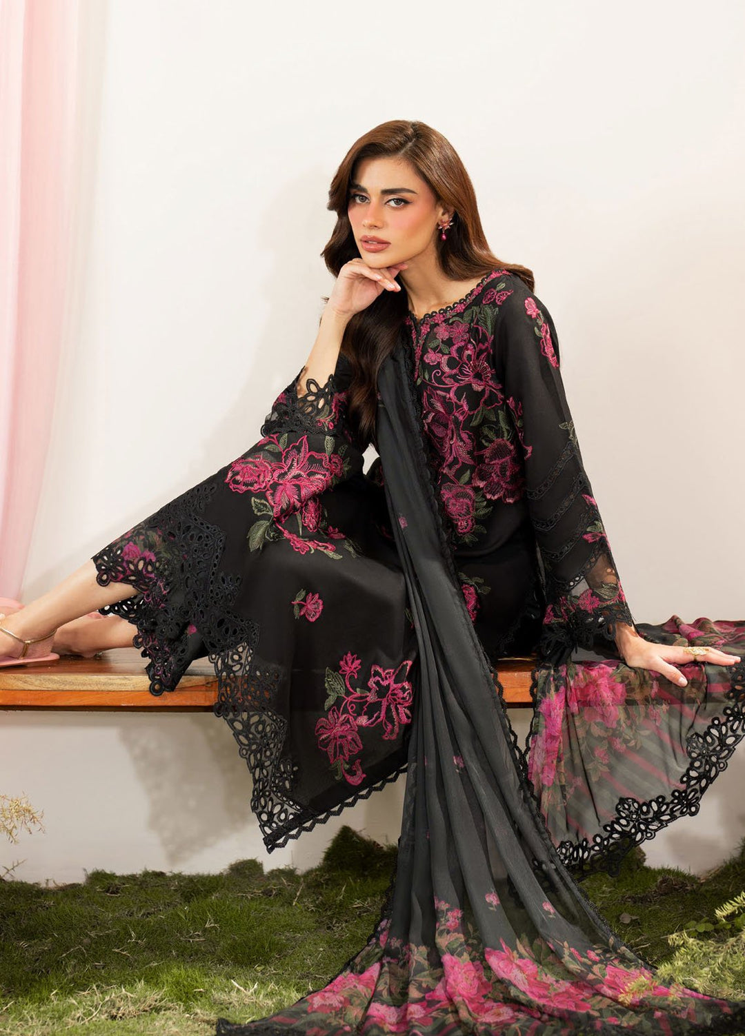 Iznik Embroidered Lawn Suits Unstitched 3 Piece IZ25FE IFE-06 - Summer Collection