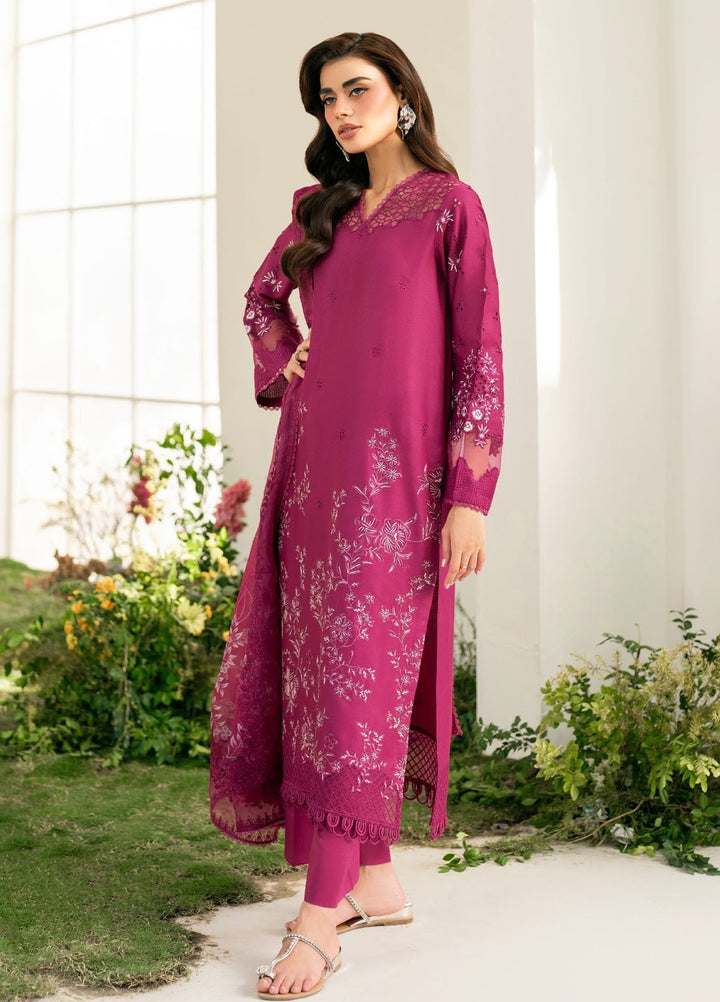Iznik Embroidered Lawn Suits Unstitched 3 Piece IZ25FE IFE-07 - Summer Collection