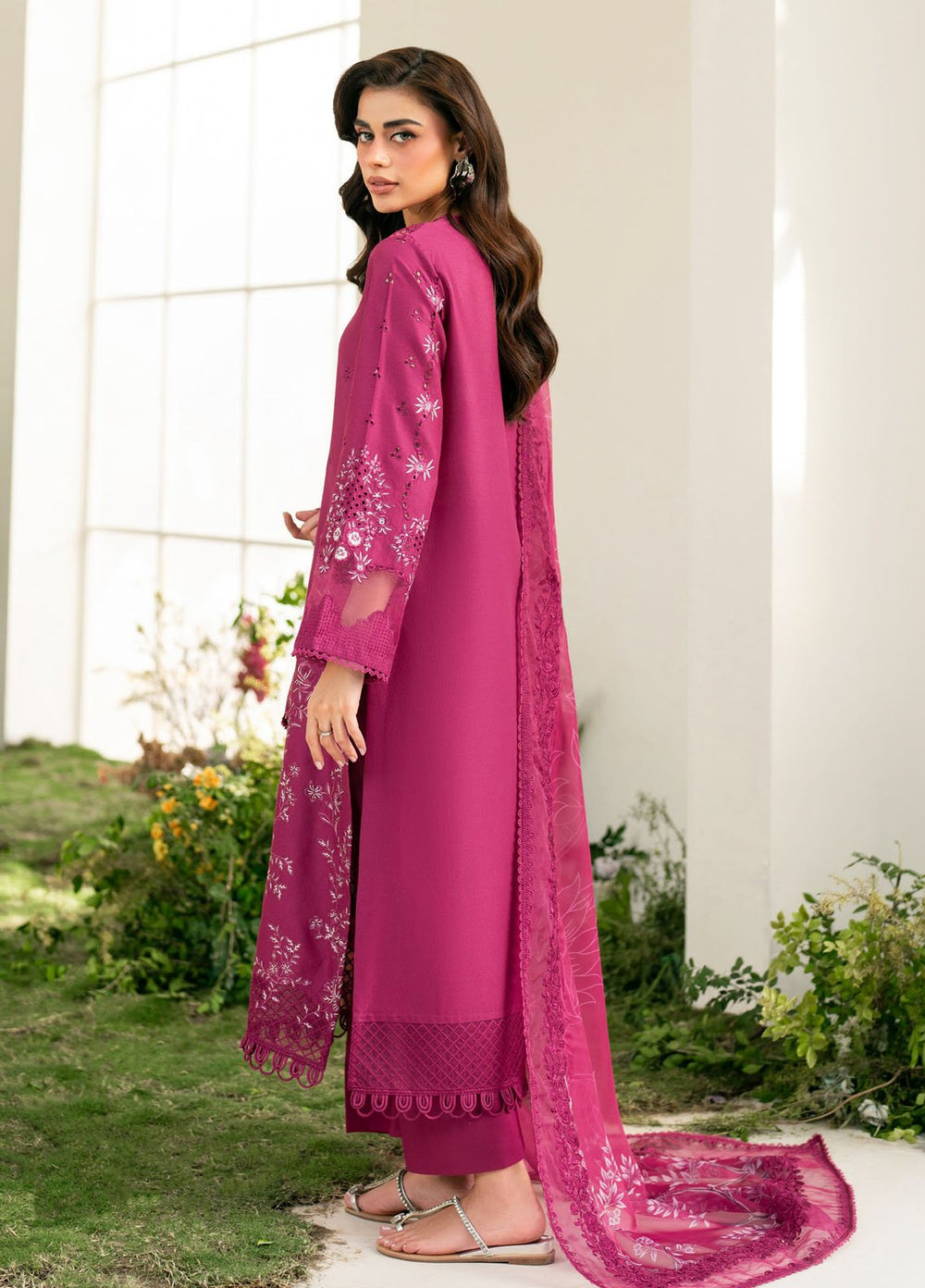 Iznik Embroidered Lawn Suits Unstitched 3 Piece IZ25FE IFE-07 - Summer Collection