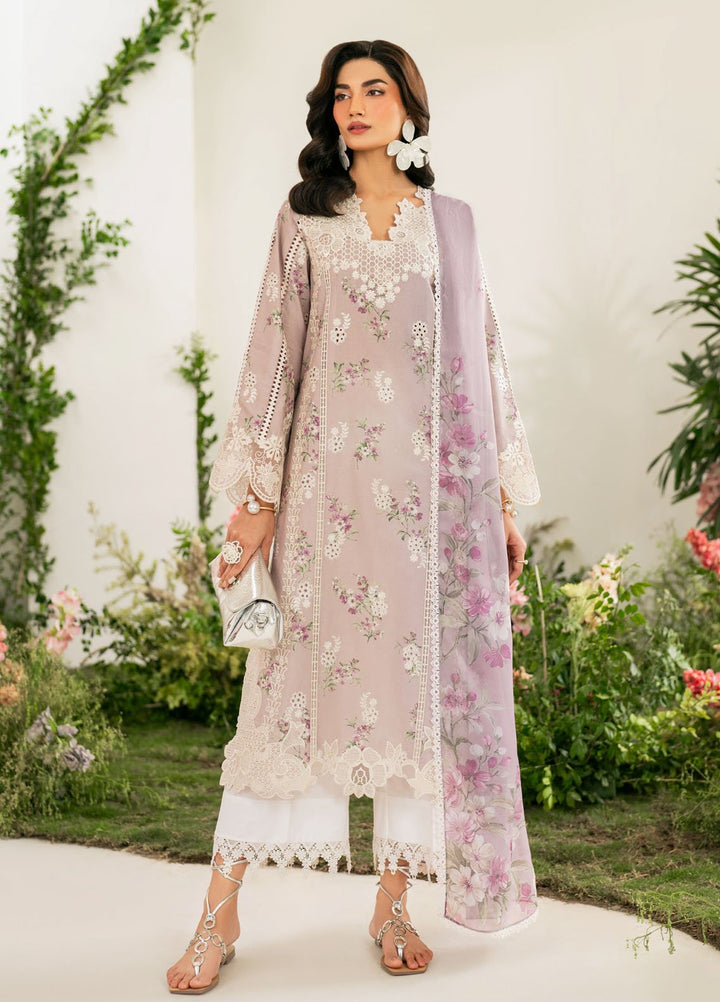 Iznik Embroidered Lawn Suits Unstitched 3 Piece IZ25FE IFE-09 - Summer Collection