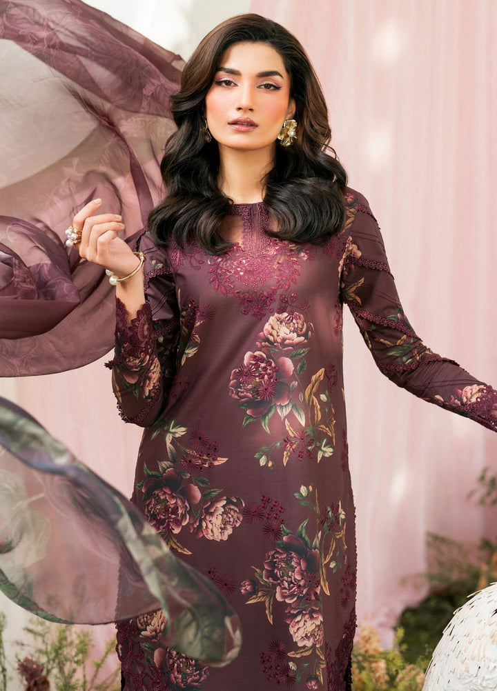 Iznik Embroidered Lawn Suits Unstitched 3 Piece IZ25FE IFE-10 - Summer Collection