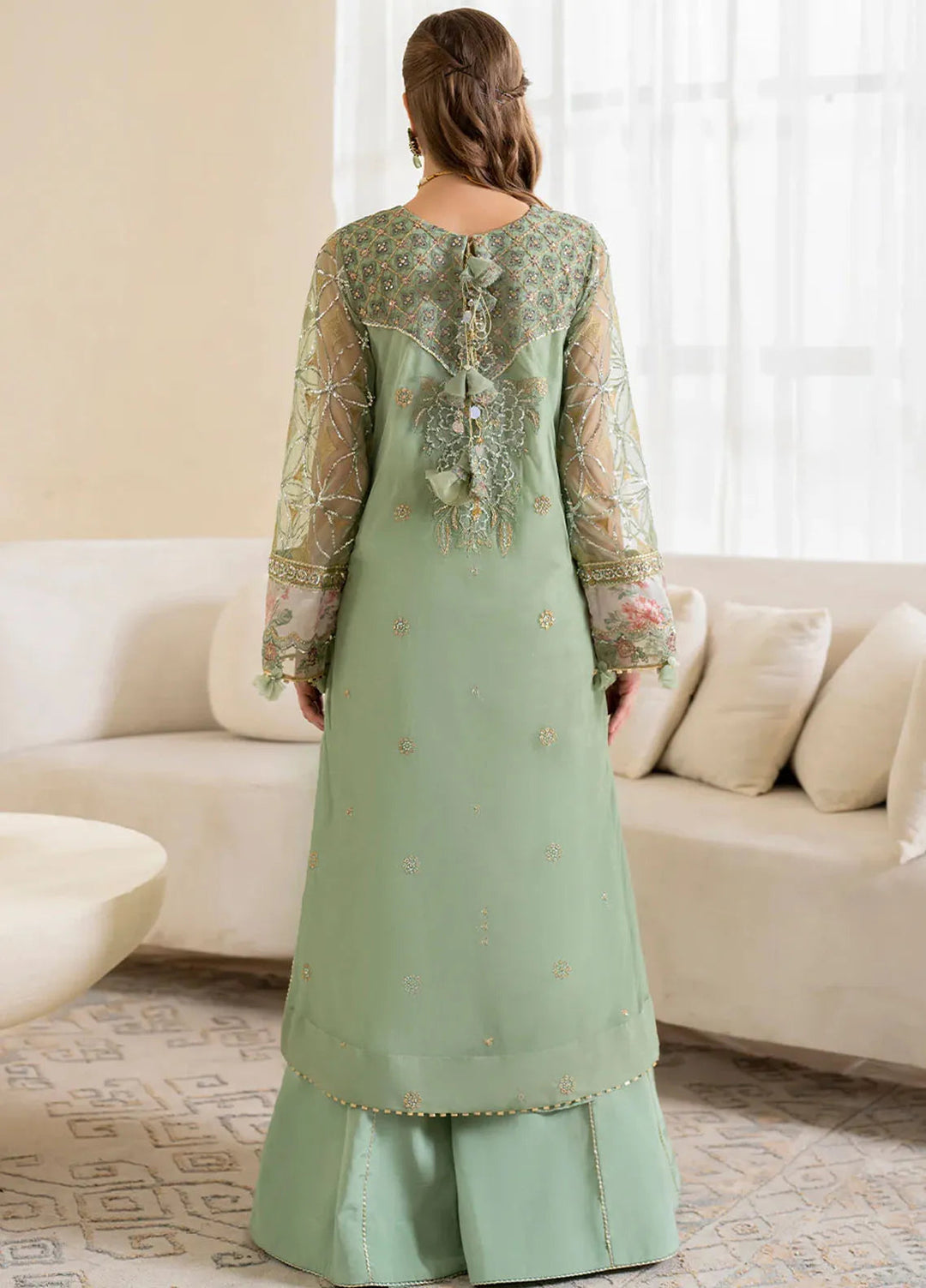 Iznik Embroidered Net Suits Unstitched 3 Piece IZ24CC CC-41 - Luxury Collection