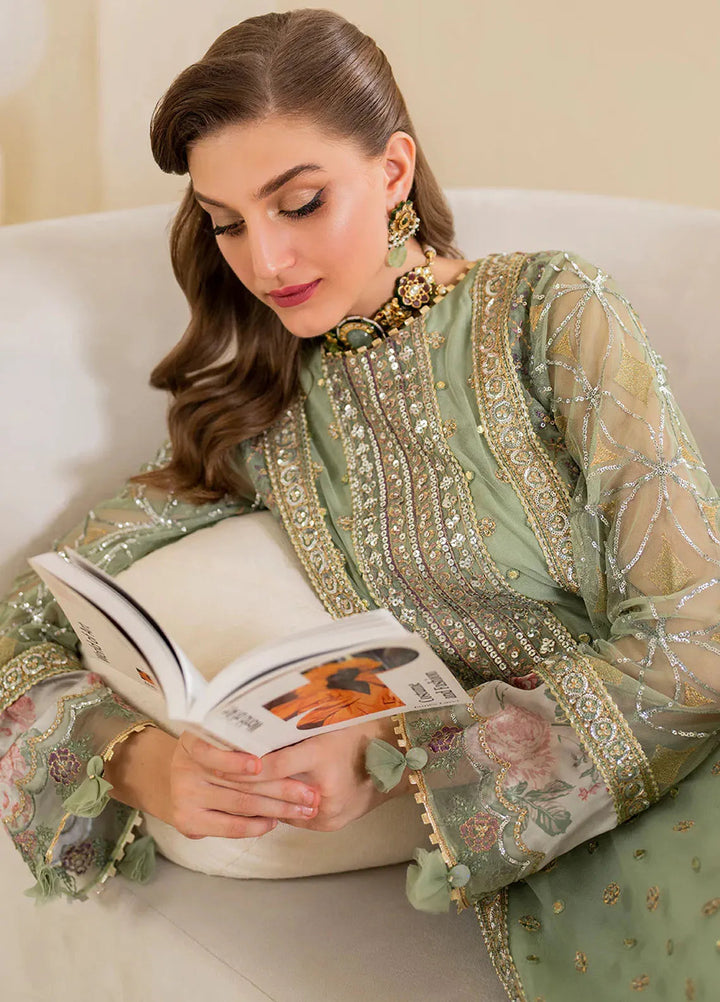 Iznik Embroidered Net Suits Unstitched 3 Piece IZ24CC CC-41 - Luxury Collection