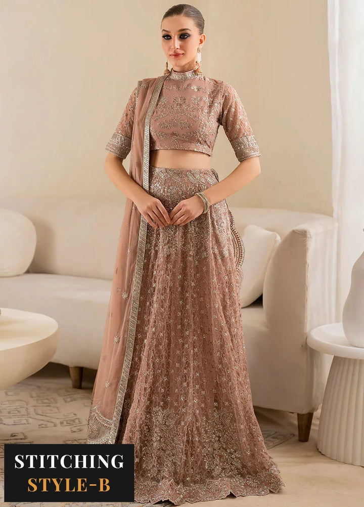 Iznik Embroidered Net Suits Unstitched 3 Piece IZ24CC CC-43 - Luxury Collection