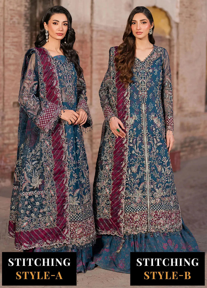 Iznik Embroidered Organza Suits Unstitched 3 Piece IZ25LC ILC-03 - Luxury Collection