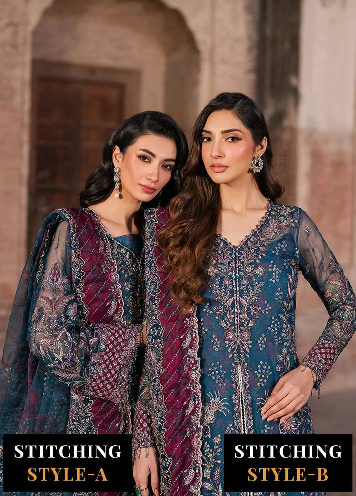 Iznik Embroidered Organza Suits Unstitched 3 Piece IZ25LC ILC-03 - Luxury Collection