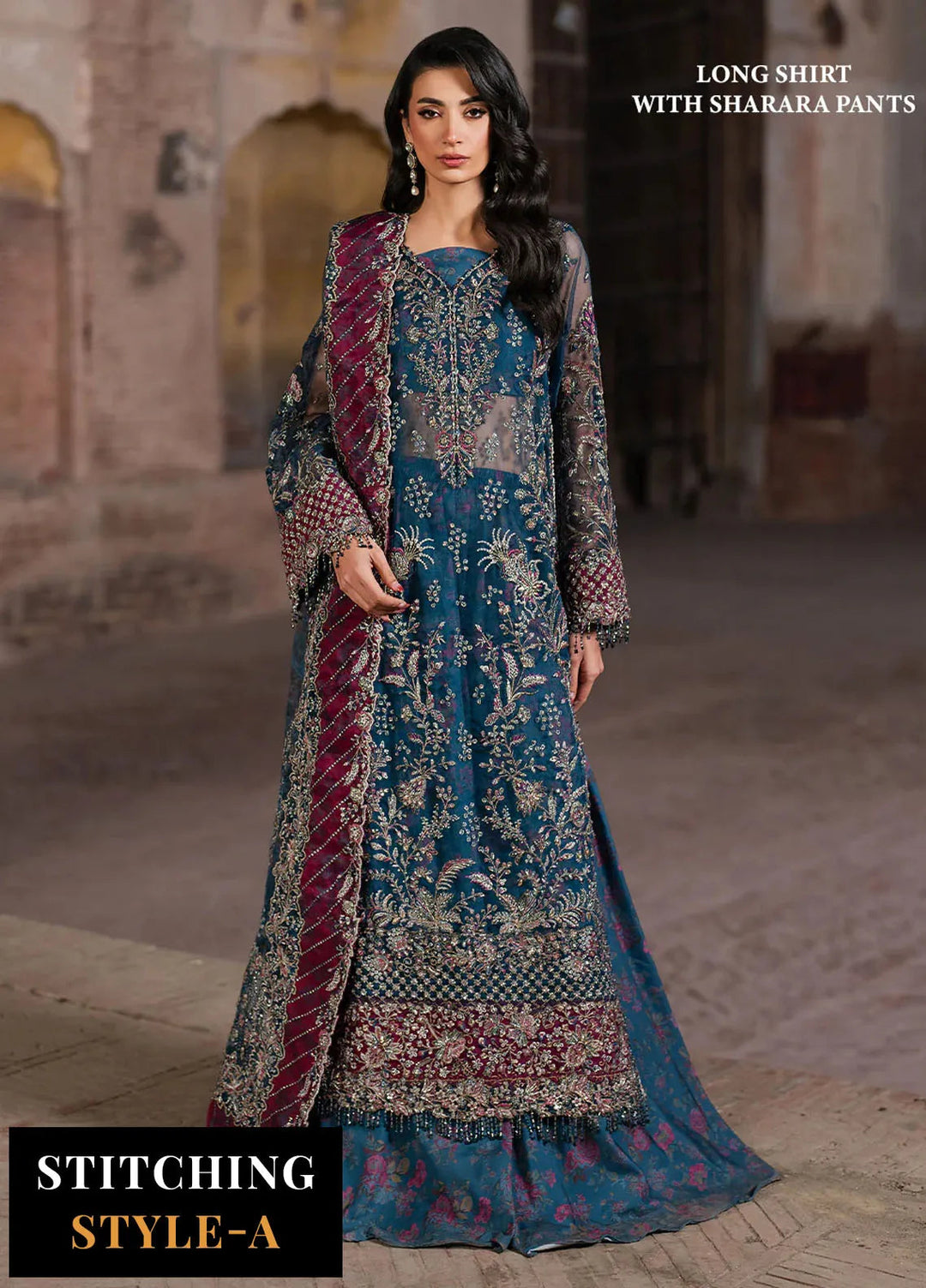 Iznik Embroidered Organza Suits Unstitched 3 Piece IZ25LC ILC-03 - Luxury Collection