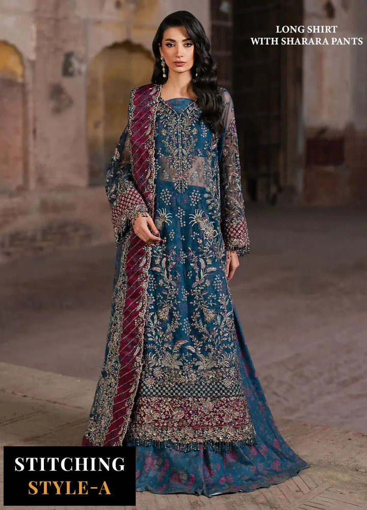 Iznik Embroidered Organza Suits Unstitched 3 Piece IZ25LC ILC-03 - Luxury Collection