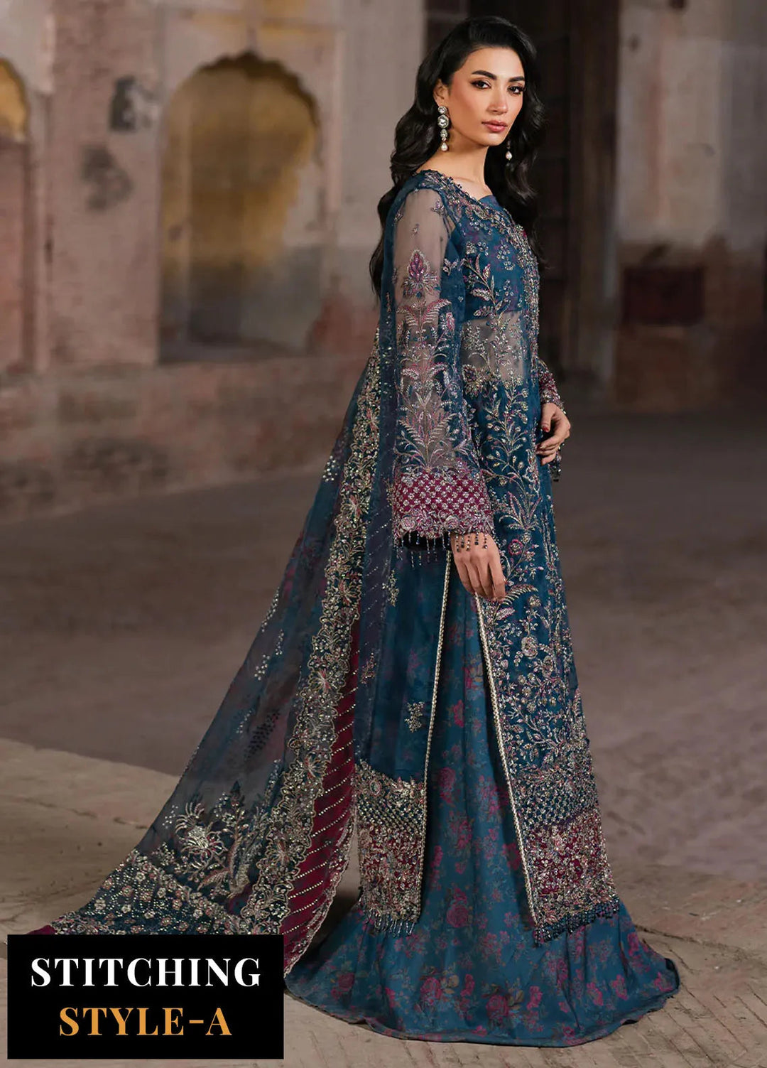 Iznik Embroidered Organza Suits Unstitched 3 Piece IZ25LC ILC-03 - Luxury Collection