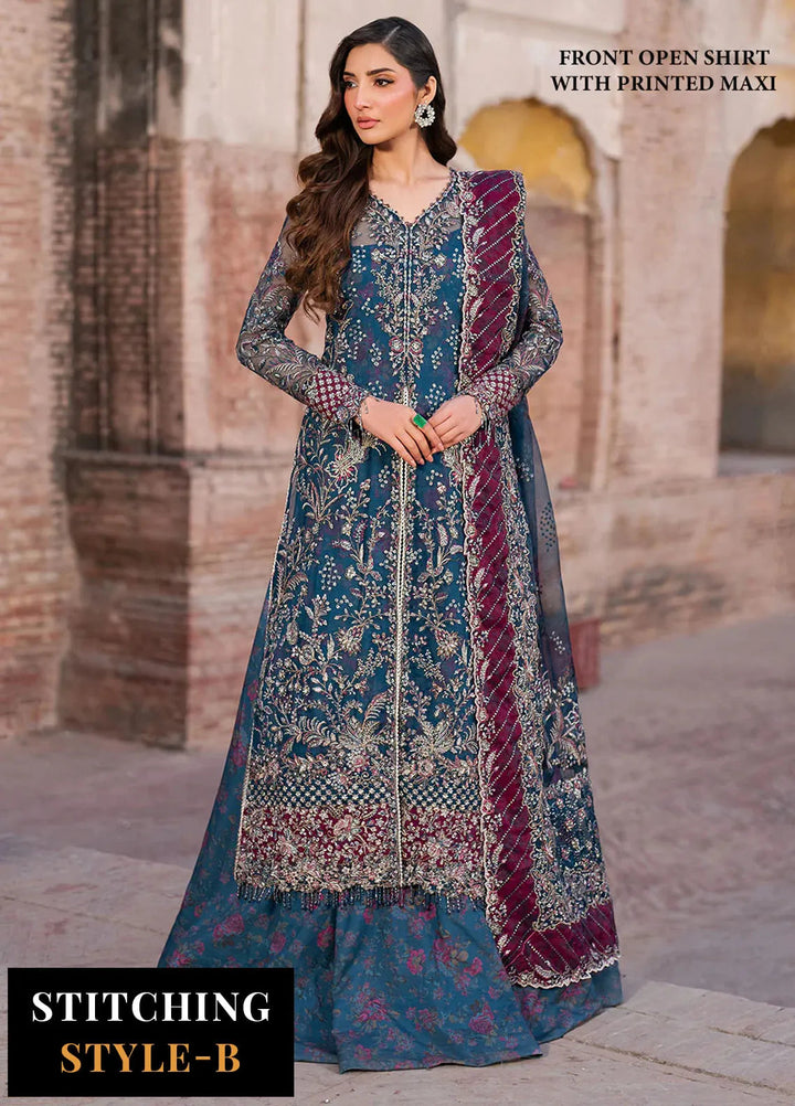 Iznik Embroidered Organza Suits Unstitched 3 Piece IZ25LC ILC-03 - Luxury Collection