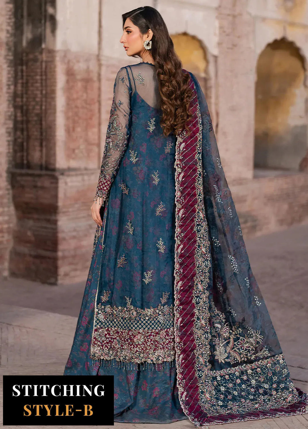 Iznik Embroidered Organza Suits Unstitched 3 Piece IZ25LC ILC-03 - Luxury Collection