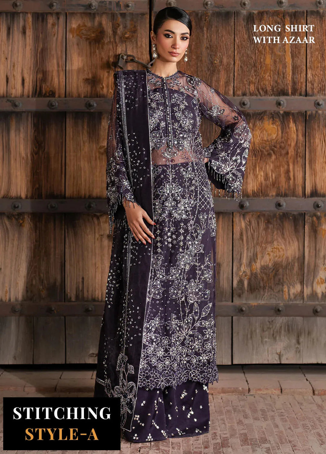 Iznik Embroidered Organza Suits Unstitched 3 Piece IZ25LC ILC-06 - Luxury Collection