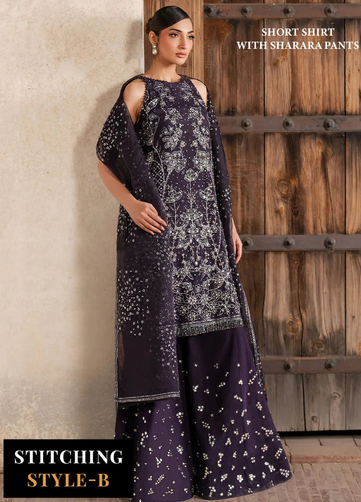 Iznik Embroidered Organza Suits Unstitched 3 Piece IZ25LC ILC-06 - Luxury Collection