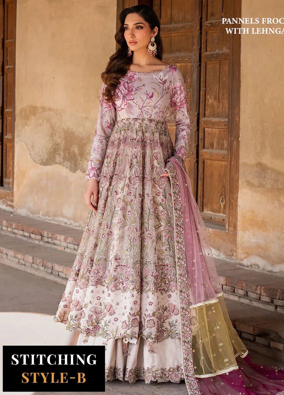 Iznik Embroidered Silk Suits Unstitched 3 Piece IZ25LC ILC-08 - Luxury Collection