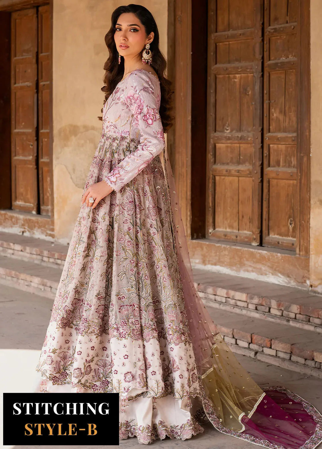 Iznik Embroidered Silk Suits Unstitched 3 Piece IZ25LC ILC-08 - Luxury Collection