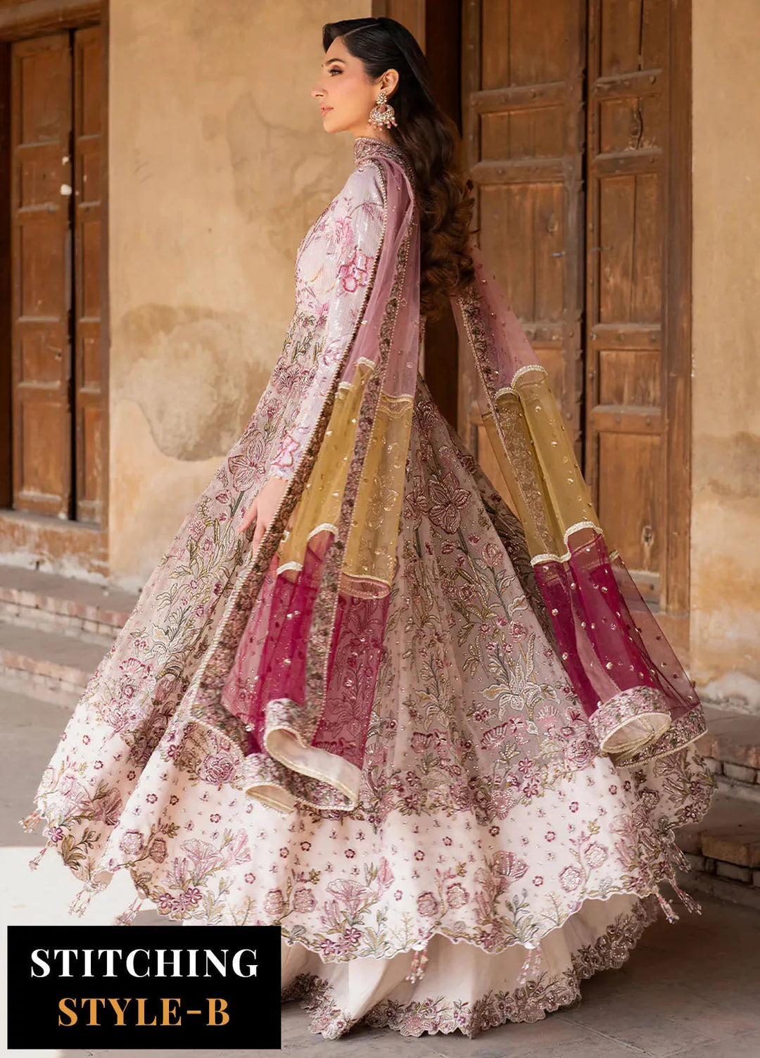 Iznik Embroidered Silk Suits Unstitched 3 Piece IZ25LC ILC-08 - Luxury Collection