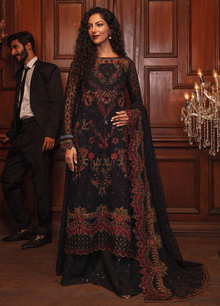 La Royale By Iznik Embroidered Net Suits Unstitched 3 Piece IZ22R IRC-03 Fonce Night - Luxury Collection