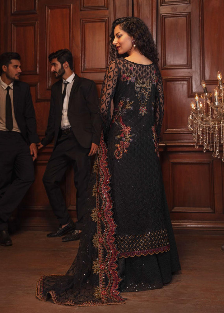 La Royale By Iznik Embroidered Net Suits Unstitched 3 Piece IZ22R IRC-03 Fonce Night - Luxury Collection