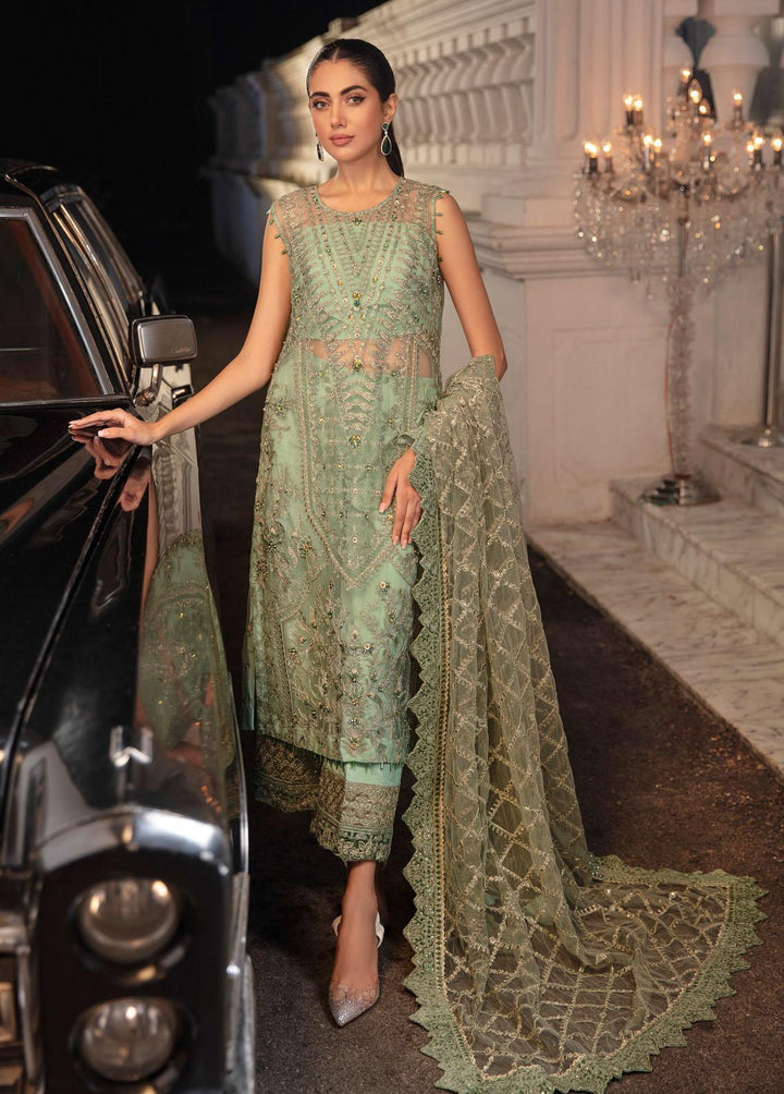 La Royale By Iznik Embroidered Net Suits Unstitched 3 Piece IZ22R IRC-09 Ethereal - Luxury Collection