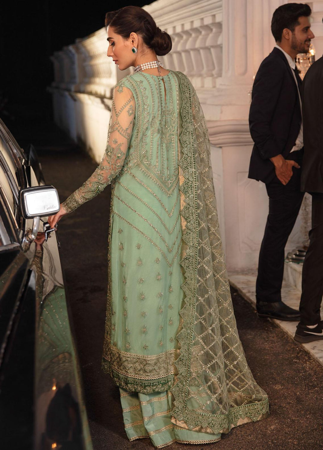 La Royale By Iznik Embroidered Net Suits Unstitched 3 Piece IZ22R IRC-09 Ethereal - Luxury Collection