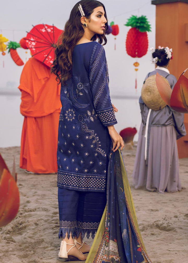 Iznik Embroidered Lawn Suits Unstitched 3 Piece IZ21L 08 Arcane - Luxury Collection