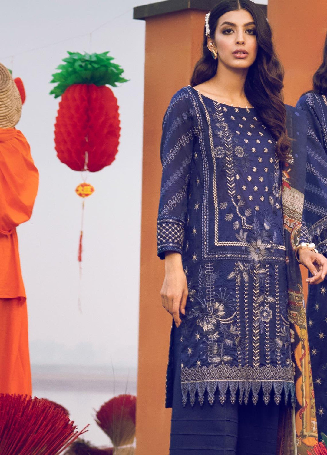 Iznik Embroidered Lawn Suits Unstitched 3 Piece IZ21L 08 Arcane - Luxury Collection