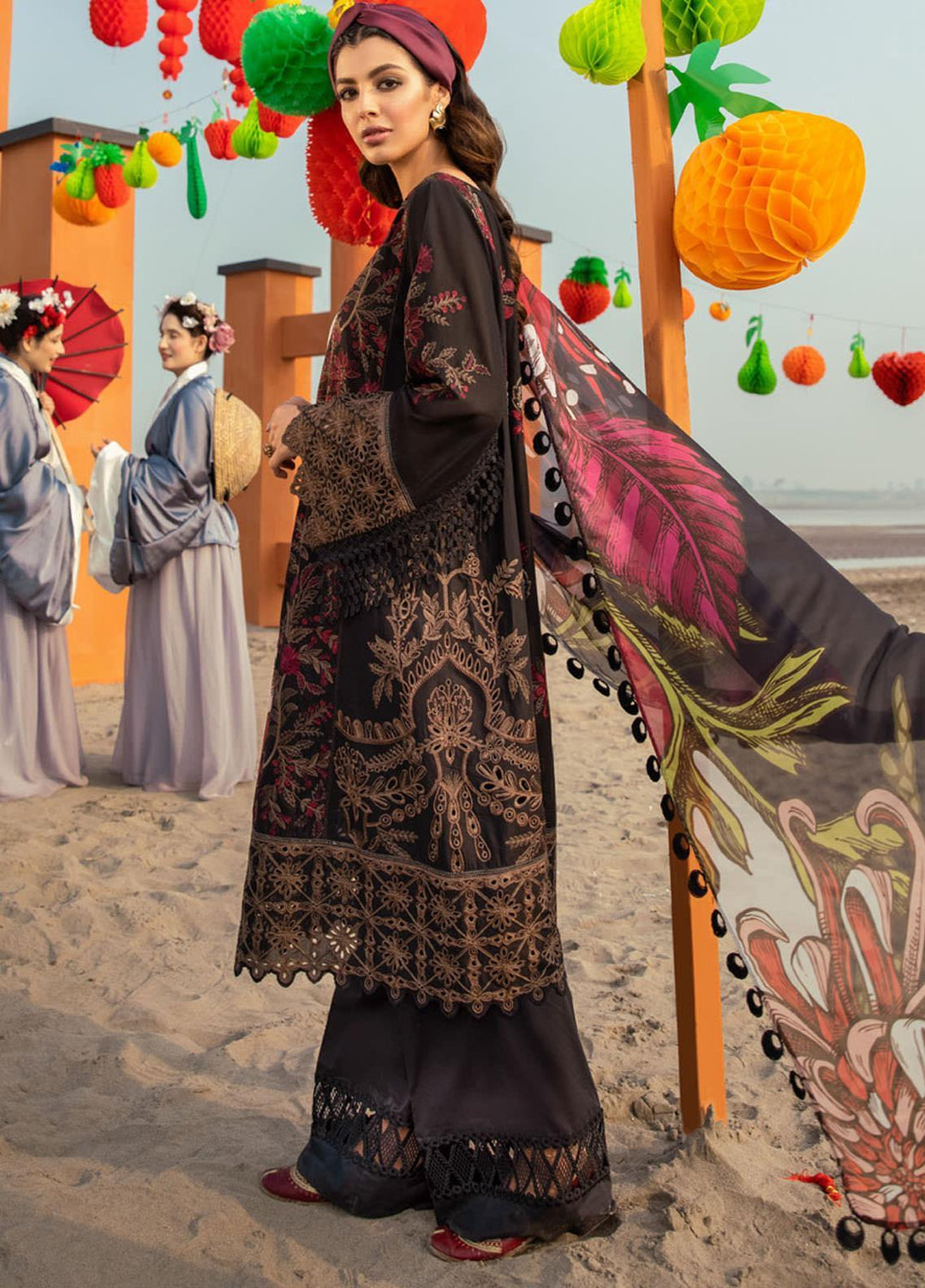 Iznik Embroidered Lawn Suits Unstitched 3 Piece IZ21L 09 Phantom - Luxury Collection