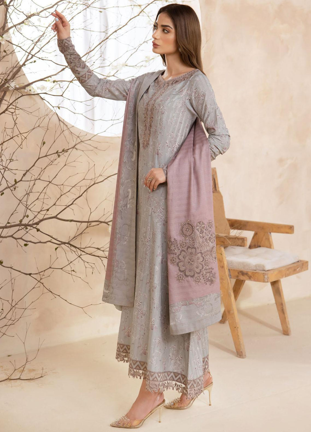 Iznik Embroidered Viscose Suits Unstitched 3 Piece IZ23LW ILW 07 Aurelia - Winter Collection