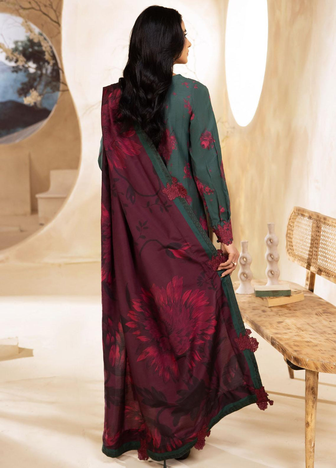Iznik Embroidered Viscose Suits Unstitched 3 Piece IZ23LW ILW 08 Carina - Winter Collection