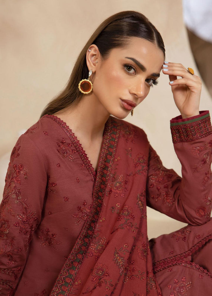 Iznik Embroidered Khaddar Suits Unstitched 3 Piece IZ23LW ILW 10 Lithe - Winter Collection