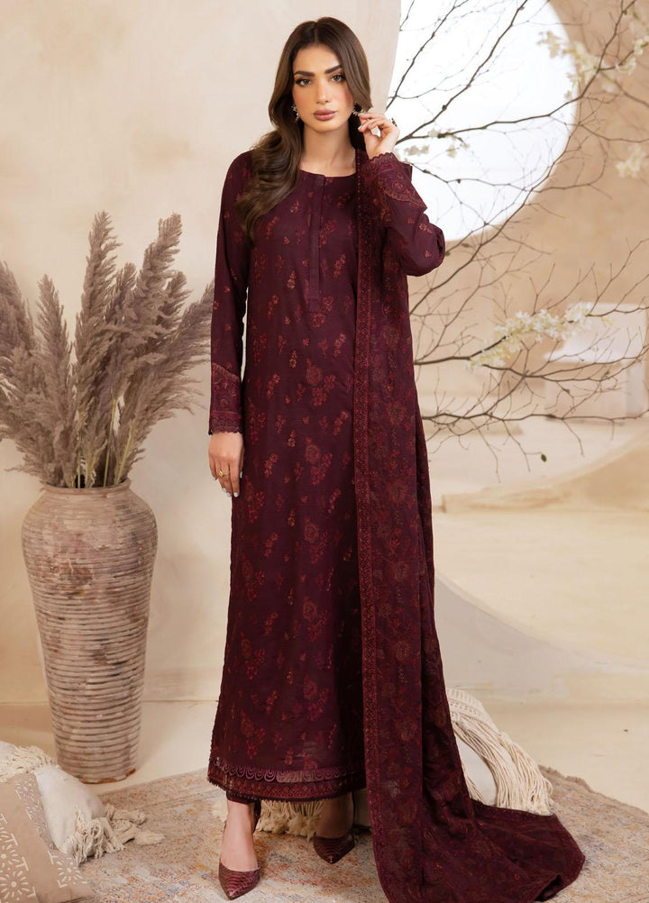 Iznik Embroidered Khaddar Suits Unstitched 3 Piece IZ23LW ILW 11 Candor - Winter Collection
