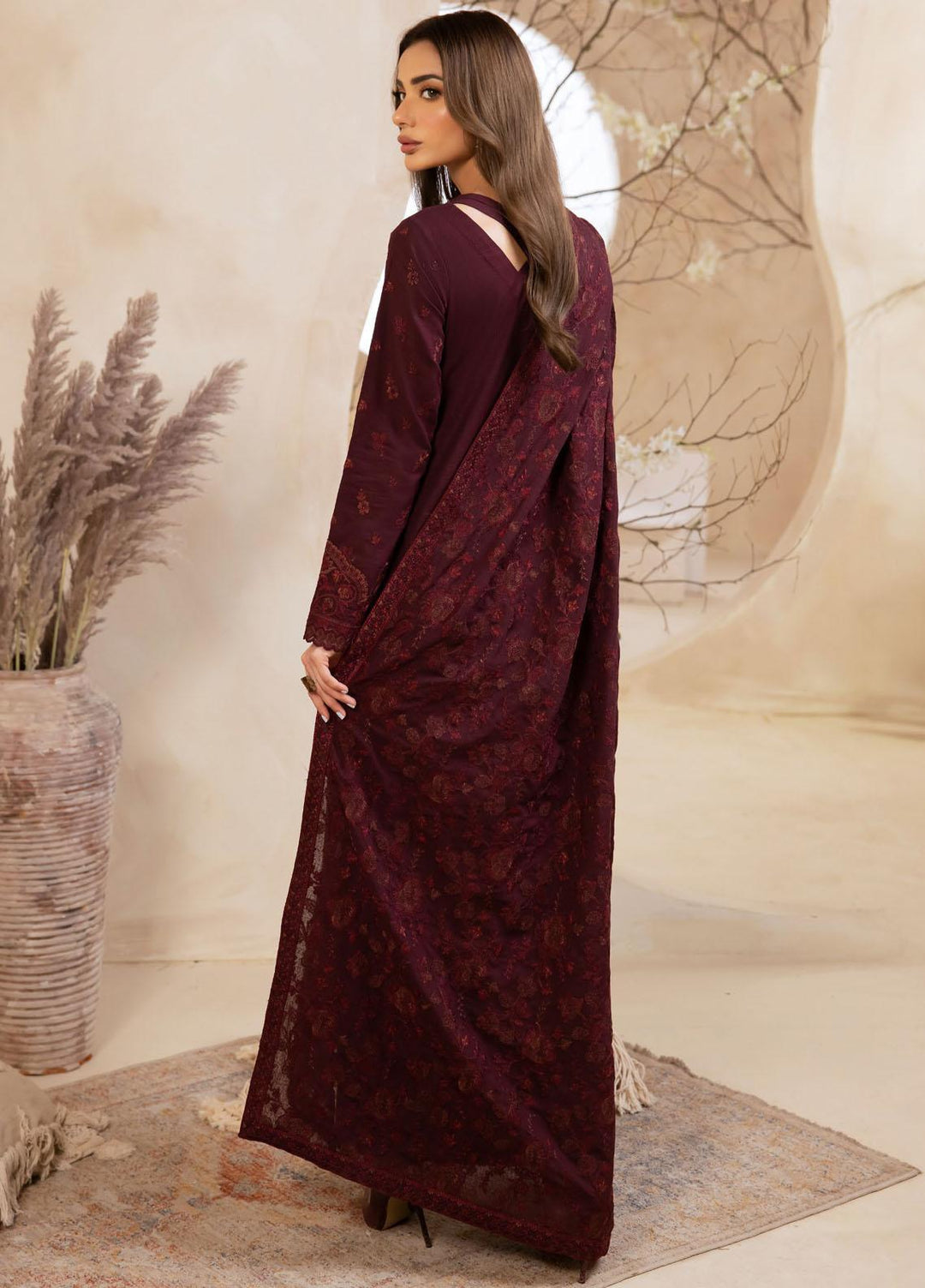 Iznik Embroidered Khaddar Suits Unstitched 3 Piece IZ23LW ILW 11 Candor - Winter Collection