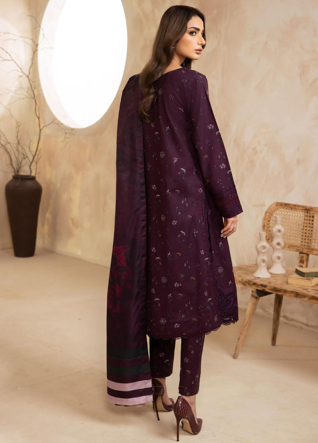 Iznik Embroidered Khaddar Suits Unstitched 3 Piece IZ23LW ILW 12 Inkling - Winter Collection