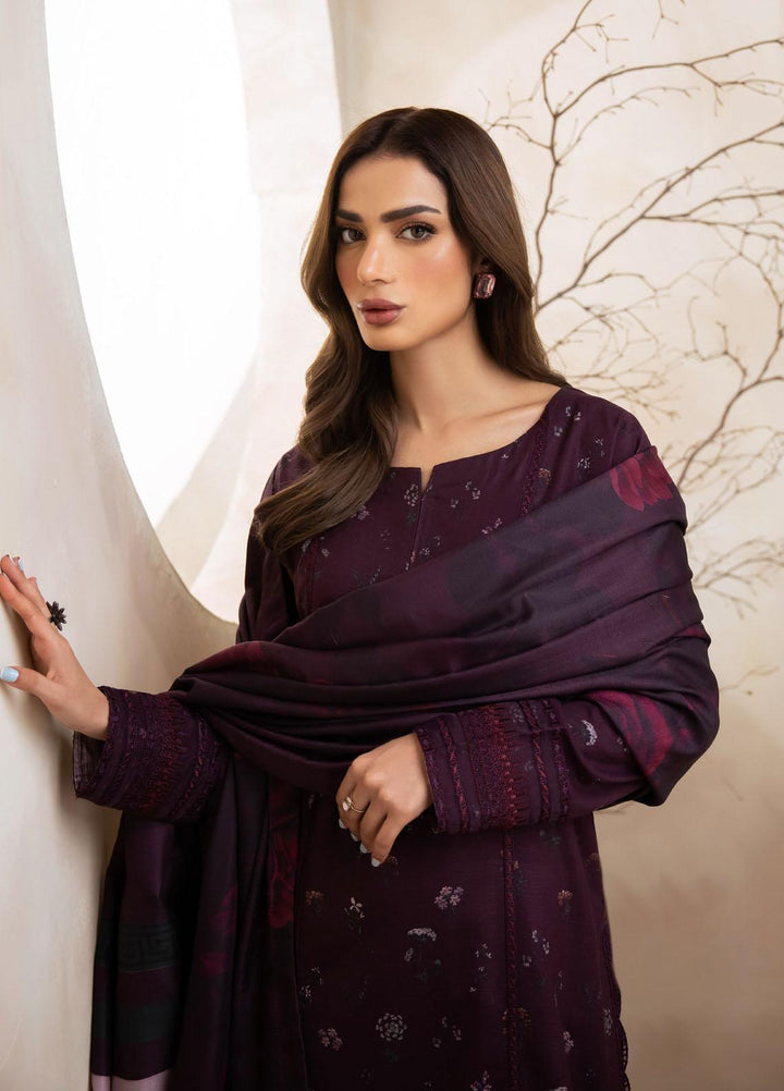 Iznik Embroidered Khaddar Suits Unstitched 3 Piece IZ23LW ILW 12 Inkling - Winter Collection