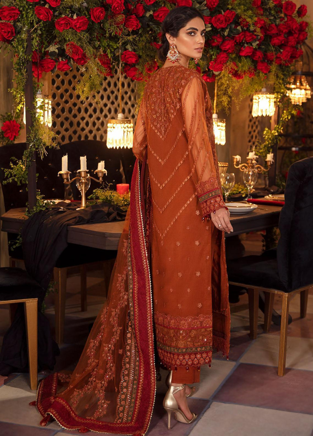 Iznik Embroidered Net Suits Unstitched 3 Piece IZ21M IMC-03 FELICITY - Luxury Formals Collection