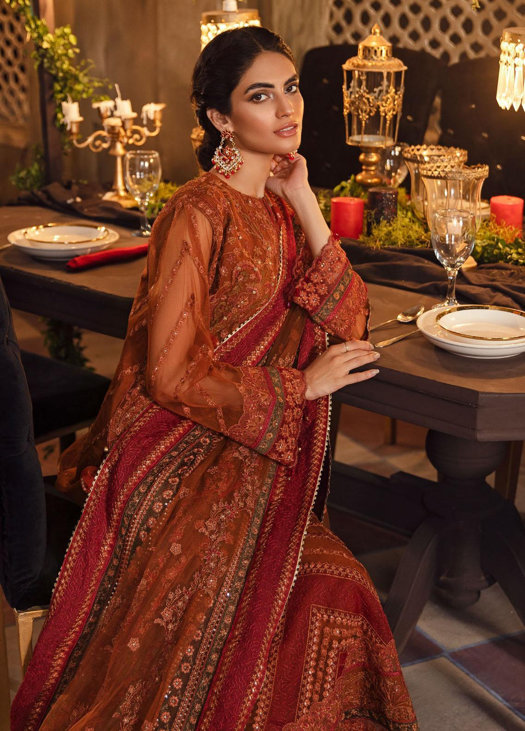 Iznik Embroidered Net Suits Unstitched 3 Piece IZ21M IMC-03 FELICITY - Luxury Formals Collection