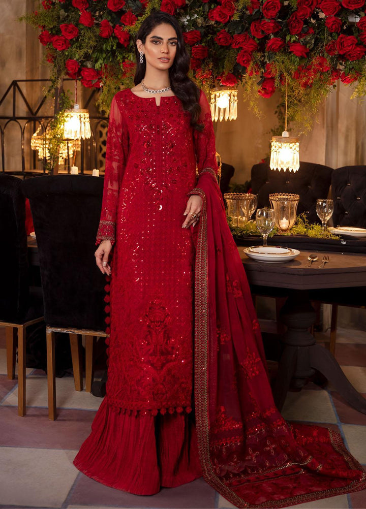 Iznik Embroidered Chiffon Suits Unstitched 3 Piece IZ21M IMC-04 RHYTHM - Luxury Formals Collection