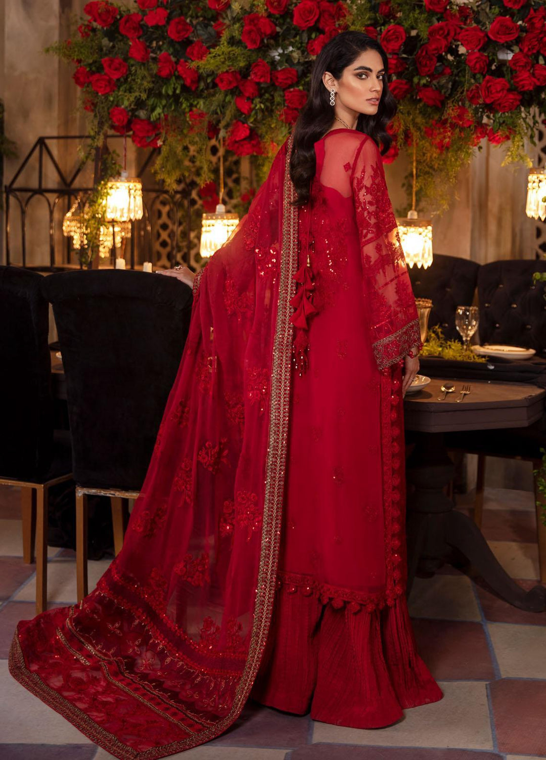 Iznik Embroidered Chiffon Suits Unstitched 3 Piece IZ21M IMC-04 RHYTHM - Luxury Formals Collection