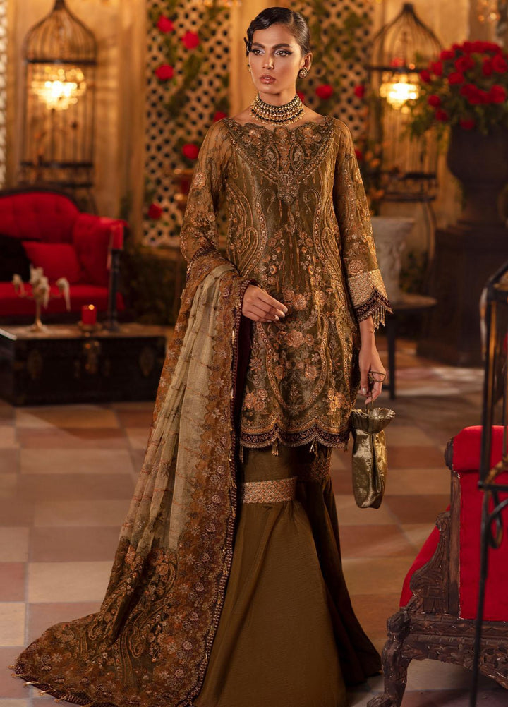 Iznik Embroidered Net Suits Unstitched 3 Piece IZ21M IMC-07 GOLDEN DAYS - Luxury Formals Collection